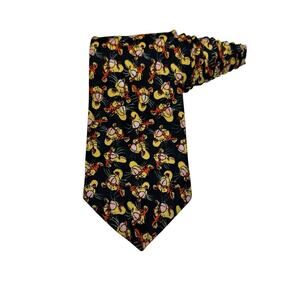 Disney Winnie The Pooh Tigger Faces Cartoon Vintage Necktie Polyester